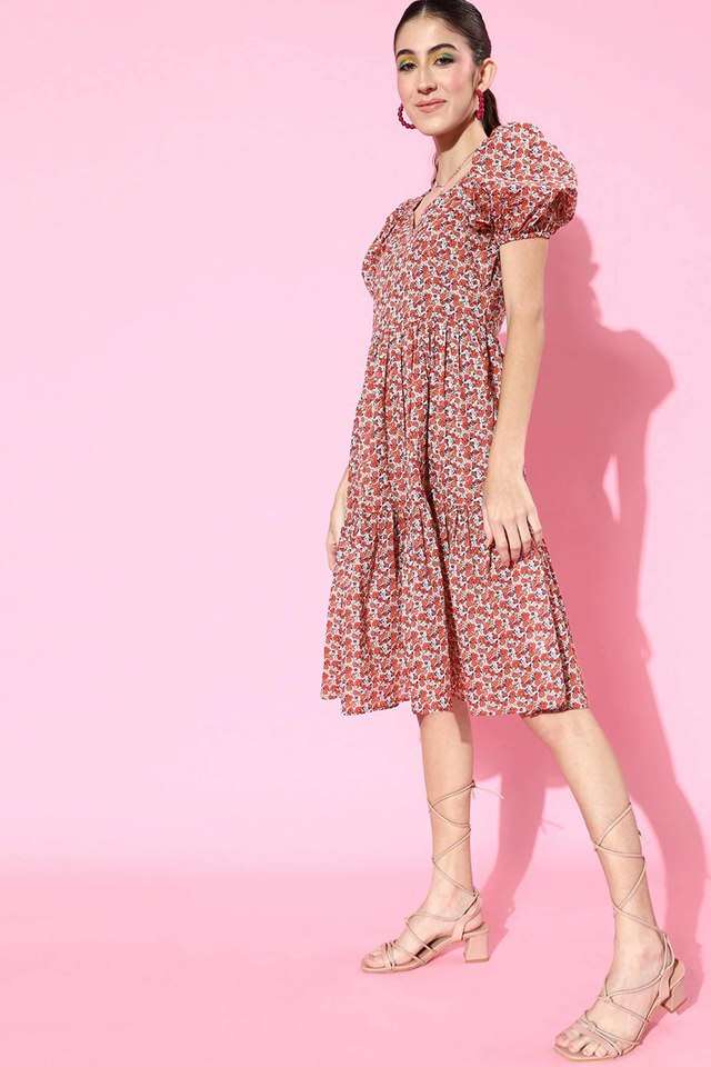 sera Floral Sweetheart Neck Cotton Women Dress-picture-20