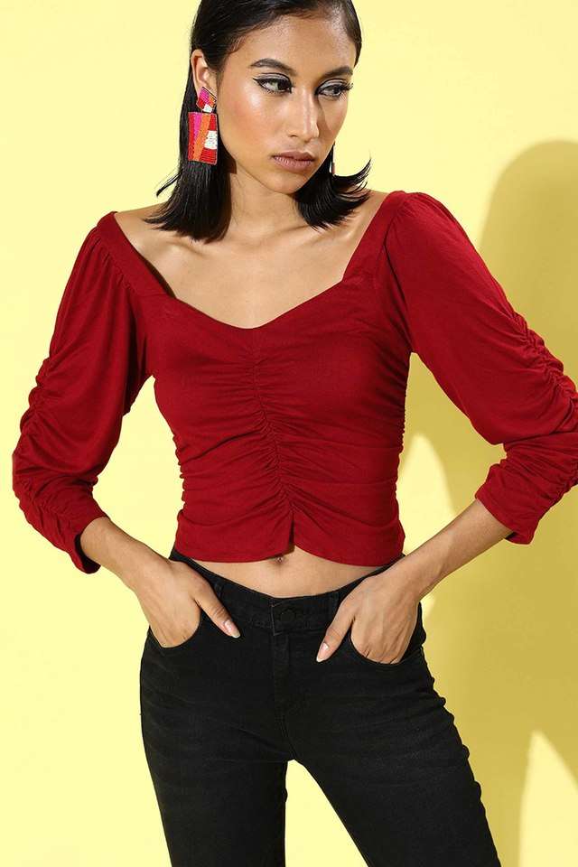 sera Floral Blended Fabric Sweetheart Neck Women Top-picture-18