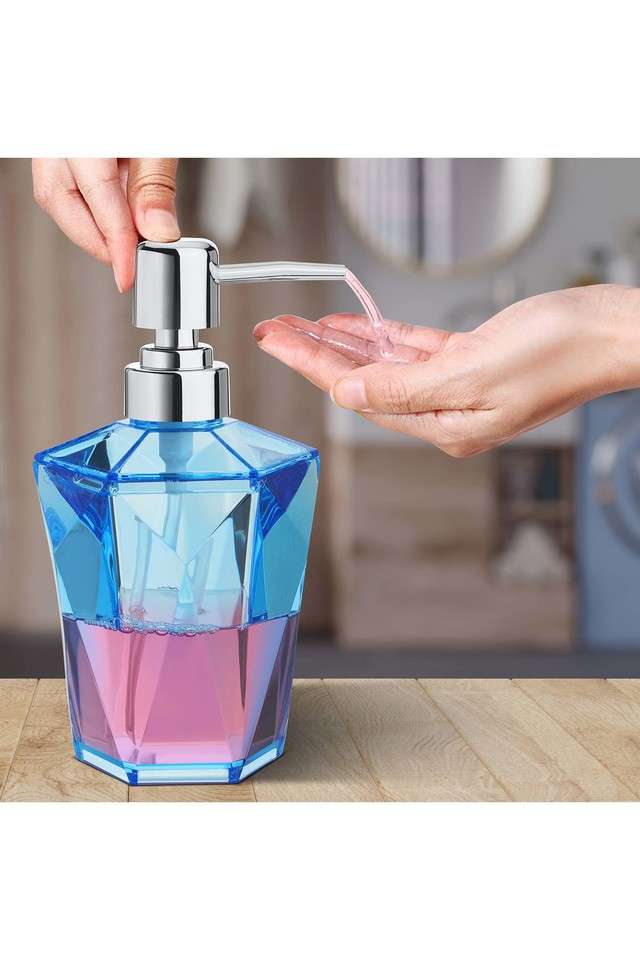 Crystal-Soap-&-Lotion-Dispenser--400-ml--Blue