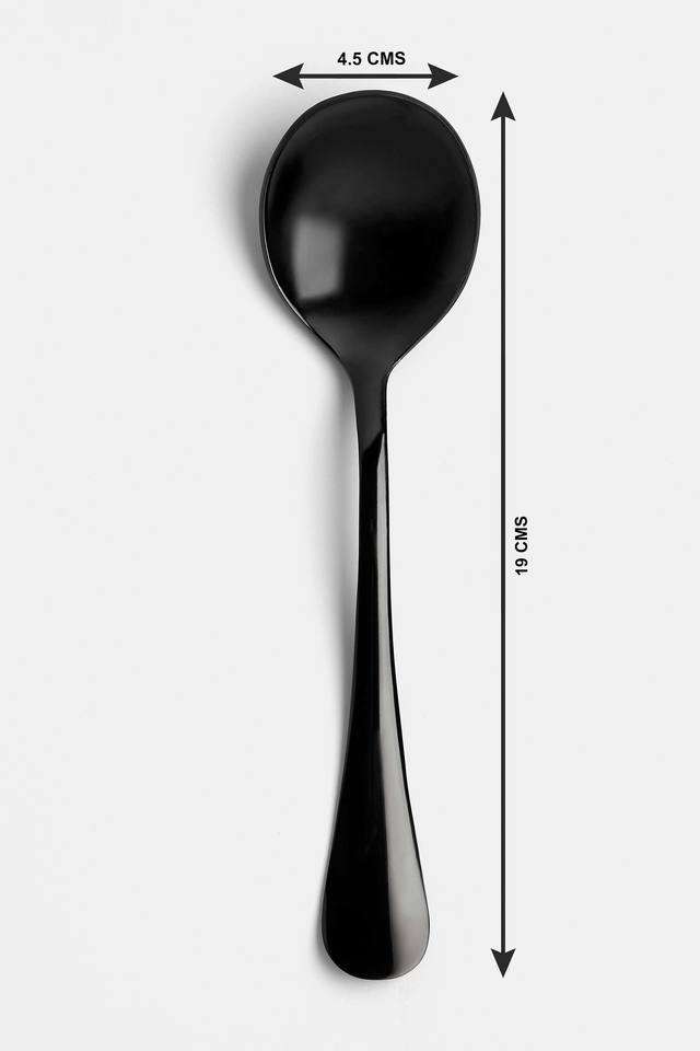 Steel-Soup-Spoon-Black-Set-Of-6