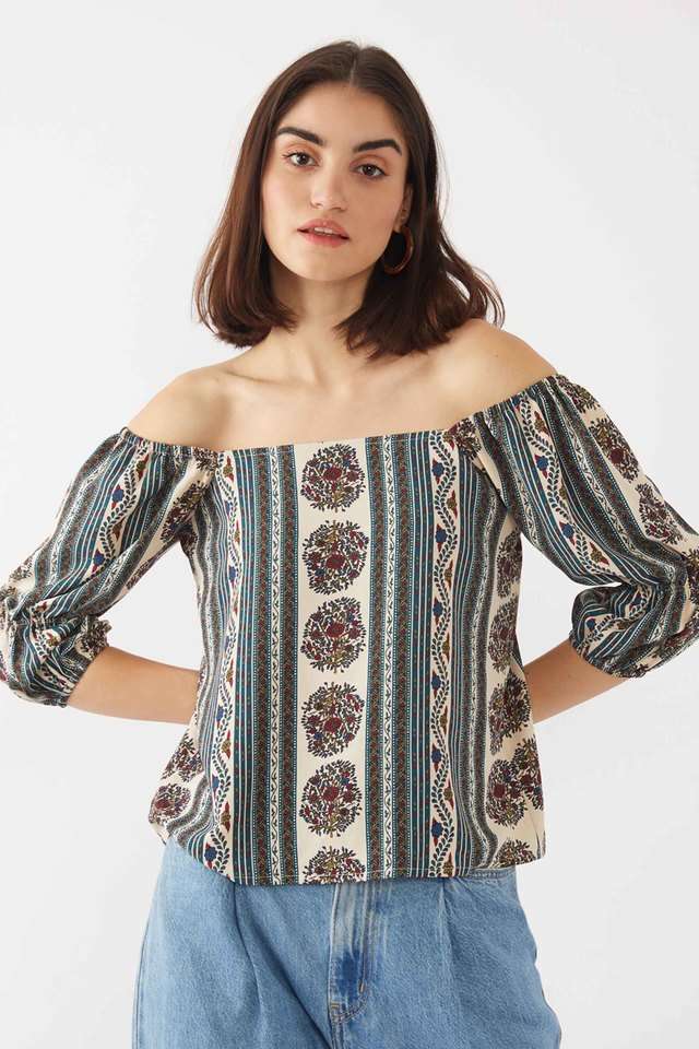 zink london Printed Polyester Square Neck Women Top-picture-25