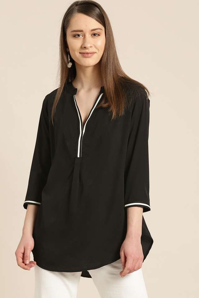 qurvii Solid Crepe Women Top-picture-34