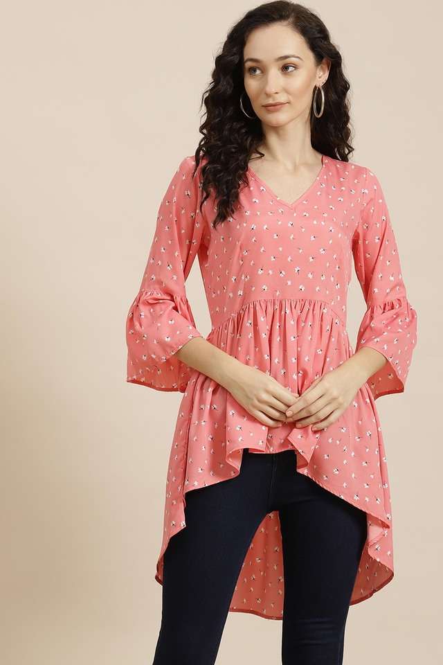 qurvii Floral Crepe V-Neck Women Top-picture-39