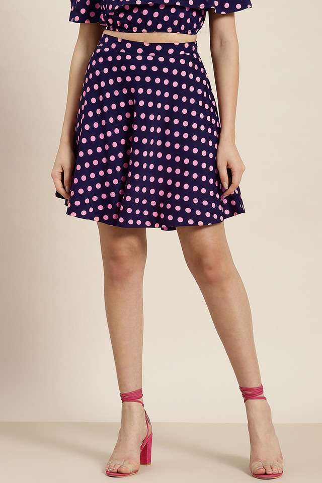 qurvii Regular Fit Mini Crepe Women Casual Wear Skirts-picture-13