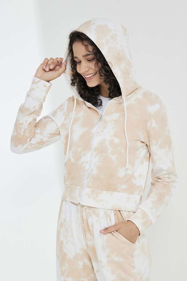 Buy Life Natural Tie And Dye Round Neck Cotton Blend Women's