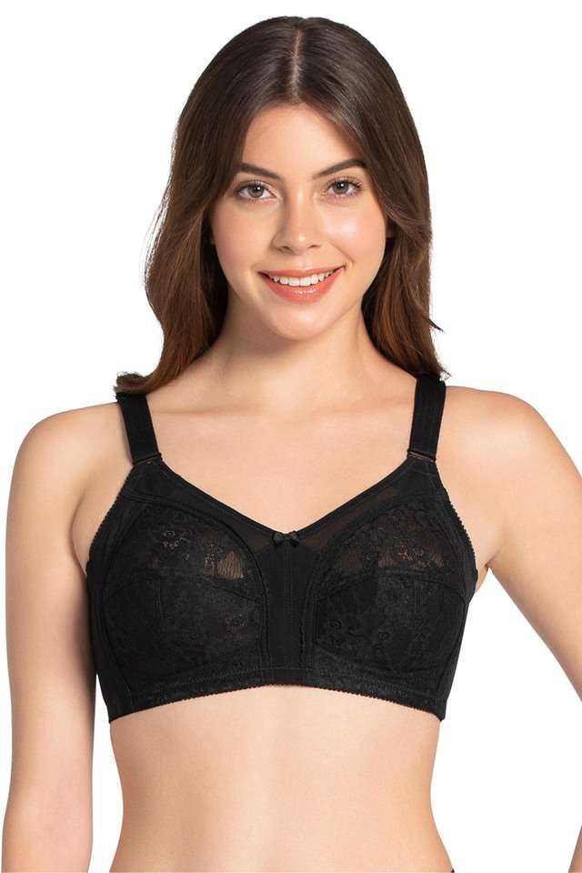Non-Wired-Regular-Straps-Non-Padded-Nylon-Women-s-Everyday-Bra