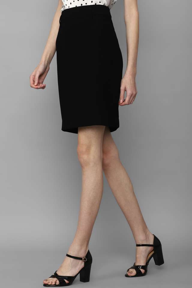 Solid-Polyester-Regular-Fit-Women-s-Skirt