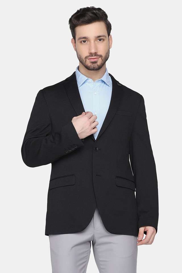 Textured-Terrylene-Rayon-Slim-Fit-Men-s-Casual-Wear-Jacket