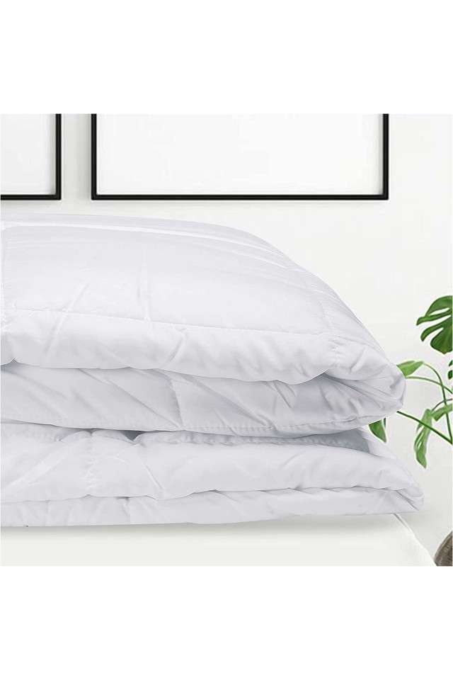 Soyabean-Microfiber-200-GSM -Summer-AC-Quilt -Ultra-Soft-&-Cosy-Comfort-for-All-Seasons-Quilt-(White -Double -90x108-Inches)