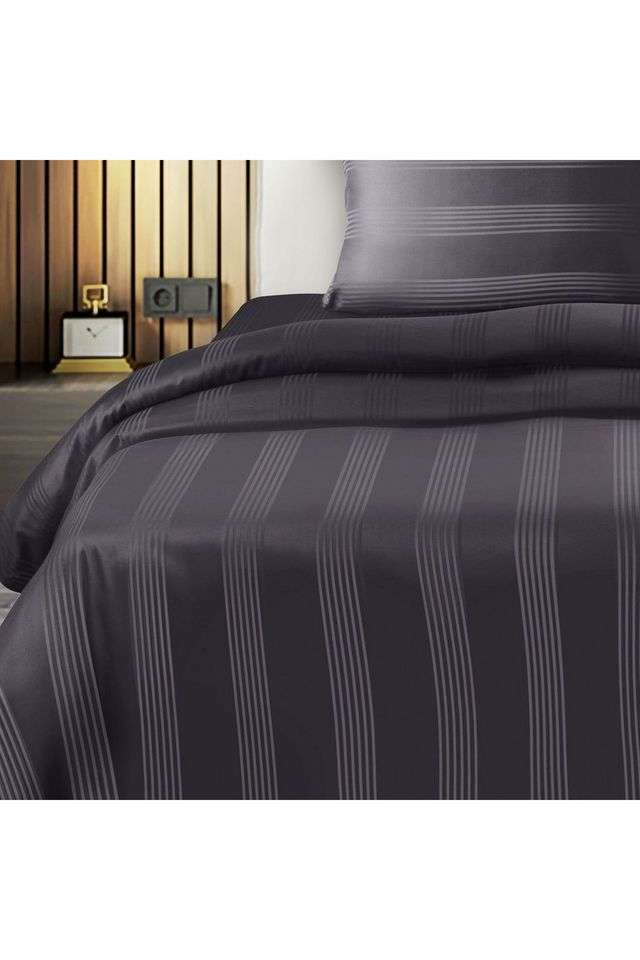 Barcode-100--Cotton-King-Size-Bedsheet-108-x-108-inches-with-2-Pillow-Covers-450-TC---Fudge