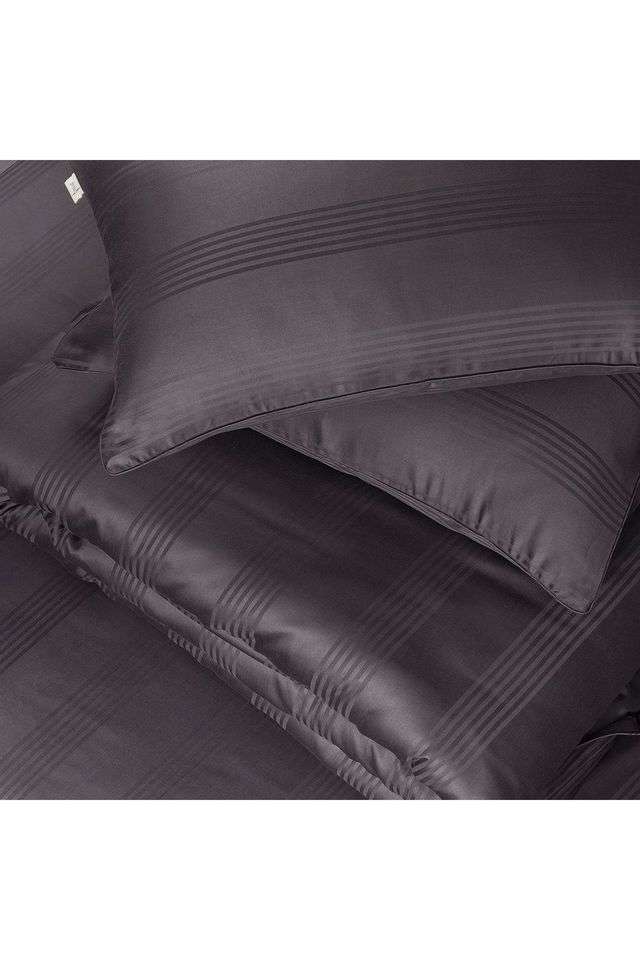 Barcode-100--Cotton-King-Size-Bedsheet-108-x-108-inches-with-2-Pillow-Covers-450-TC---Fudge