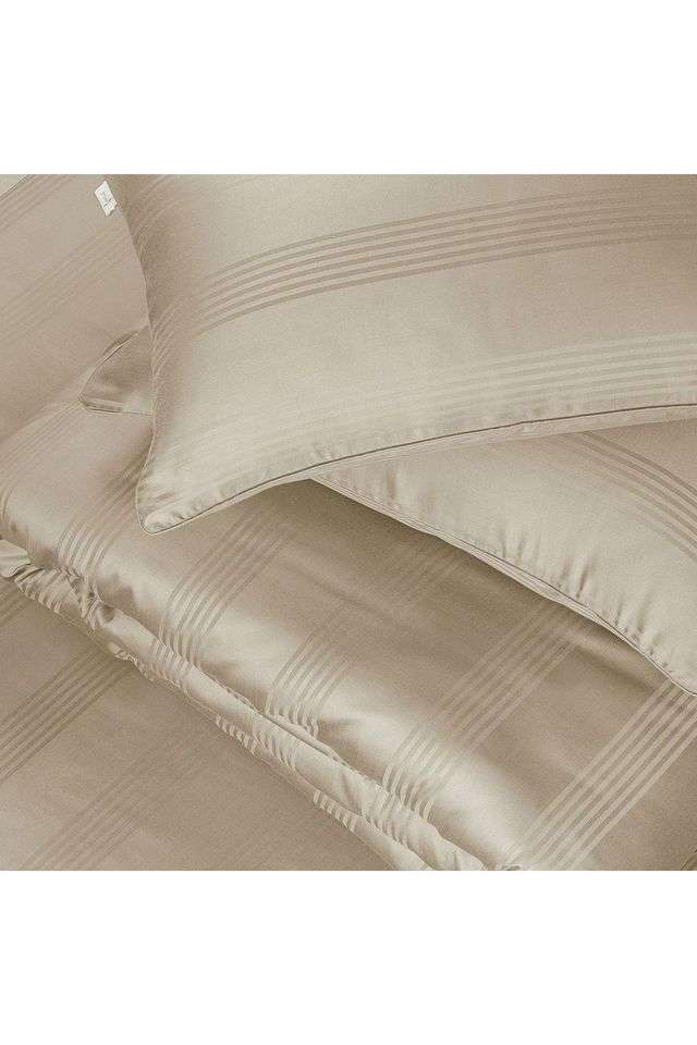 Barcode-100--Cotton-King-Size-Bedsheet-108-x-108-inches-with-2-Pillow-Covers-450-TC---Stone