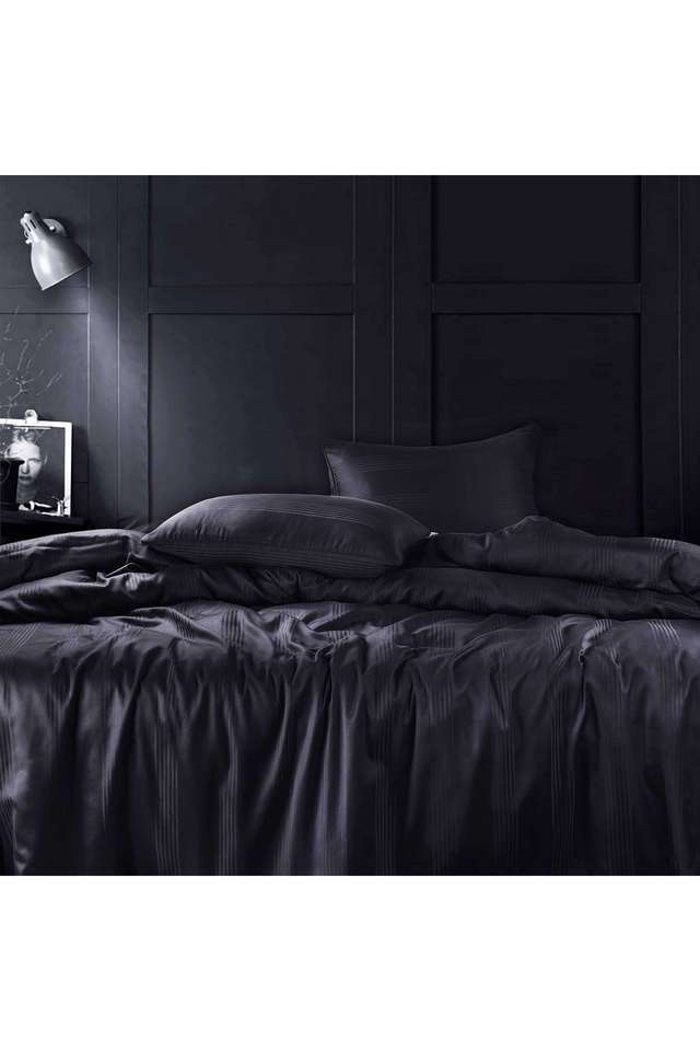 Barcode-100--Cotton-King-Size-Duvet-Cover-90-x-108-inches-450-TC---Black