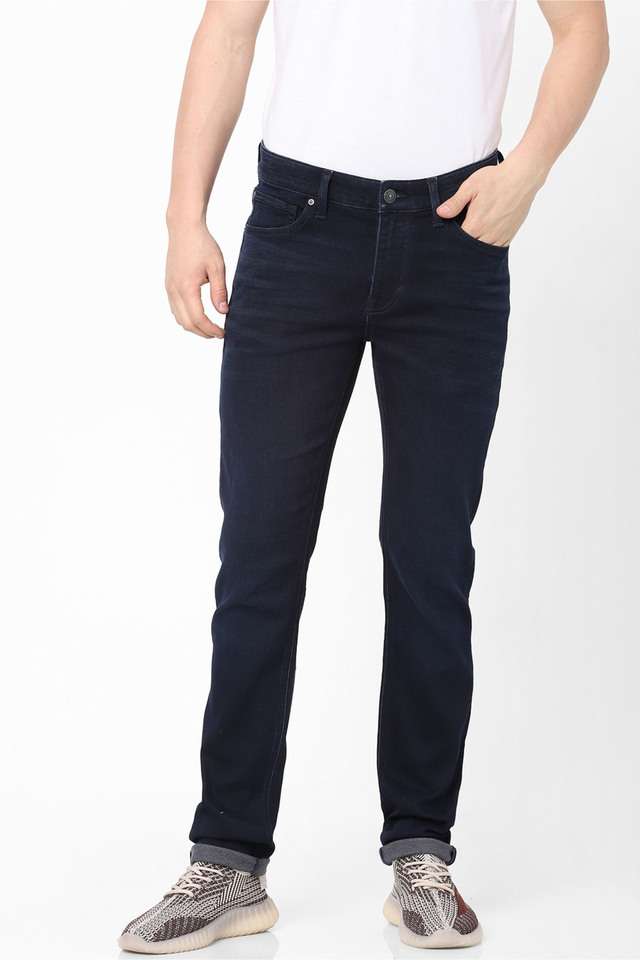 Dark-Wash-Cotton-Blend-Slim-Fit-Men-s-Jeans