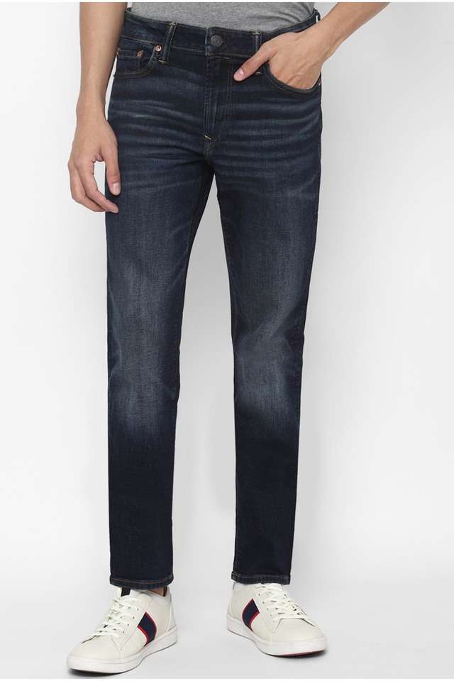 Dark-Wash-Cotton-Stretch-Straight-Fit-Men-s-Jeans