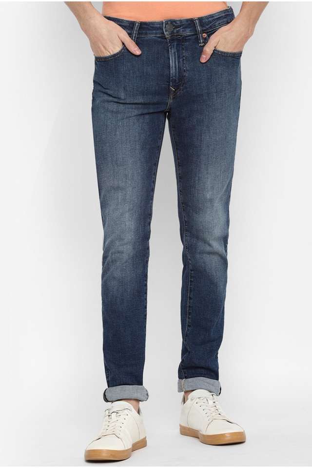 Dark-Wash-Cotton-Stretch-Skinny-Fit-Men-s-Jeans
