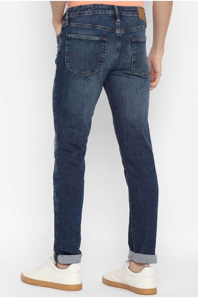 Dark-Wash-Cotton-Stretch-Skinny-Fit-Men-s-Jeans