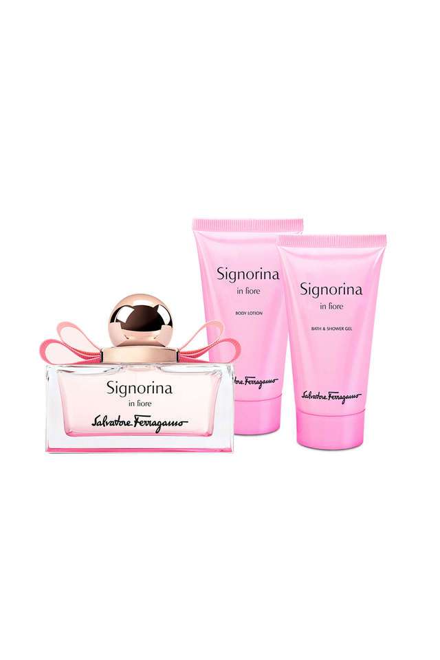 Ferragamo-Signorina-In-Fiore-Set-(Eau-De-Toilette-50-ml -Body-Lotion-50-ml -Shower-Gel-50-ml)