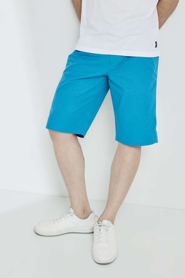 Solid-Cotton-Stretch-Men-s-Shorts