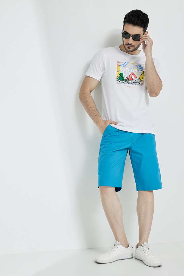 Solid-Cotton-Stretch-Men-s-Shorts