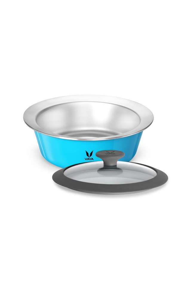 Stainless-Steel-Hautecause---1.5-ltr---Azure-Blue---With-Glass-Lid---Single