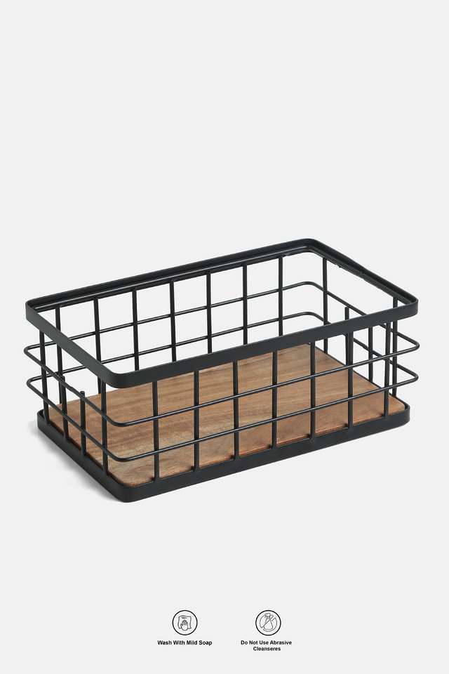 Black-Wired-Rectangle-Basket-Small