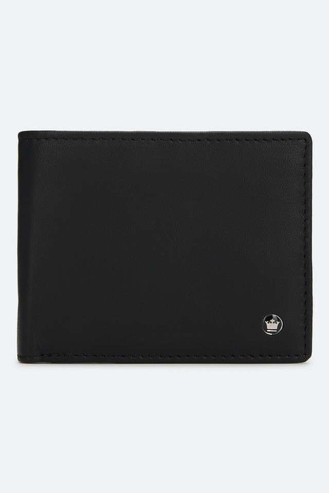 Solid-Leather-Mens-Formal-Two-Fold-Wallet