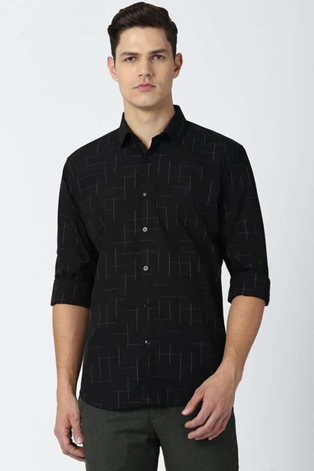 Textured-Cotton-Nylon-Slim-Fit-Men-s-Work-Wear-Shirt