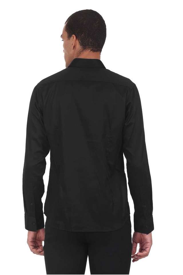 Solid-Cotton-Stretch-Regular-Fit-Men-s-Casual-Shirt