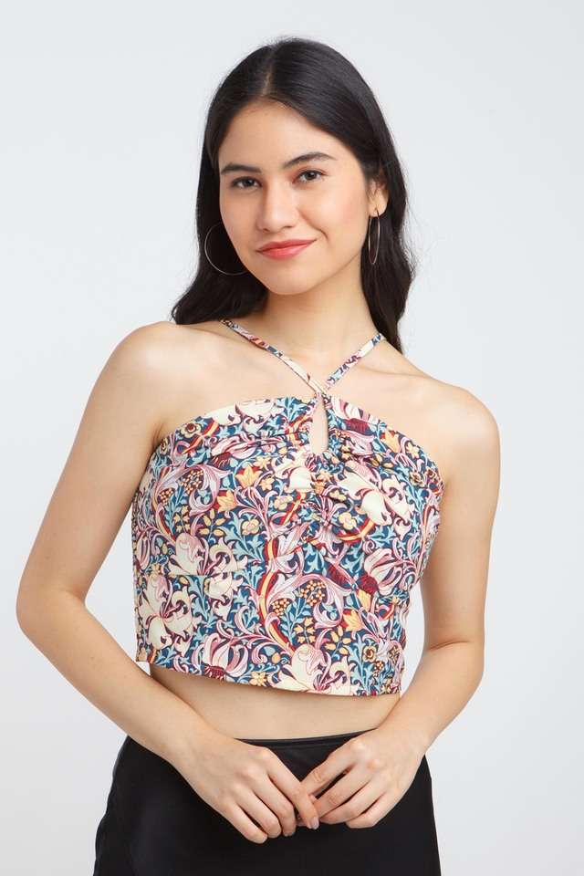zink london Printed Polyester Off Shoulder Women's Top-picture-34
