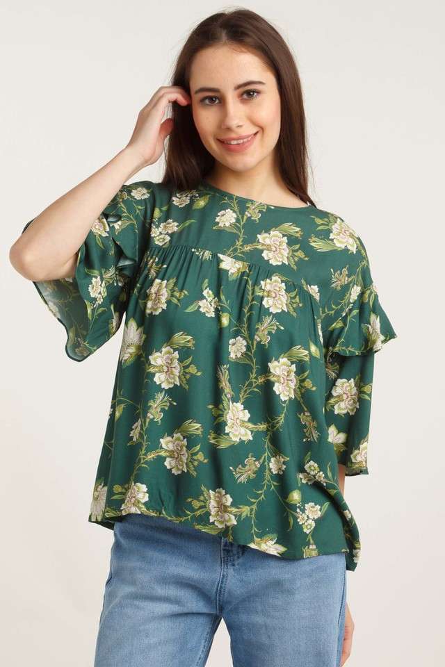 zink london Printed Viscose Regular Fit Women's Top-picture-24