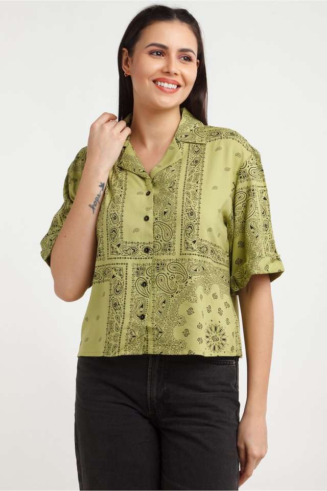 zink london Printed Viscose Regular Fit Women's Shirt-picture-23