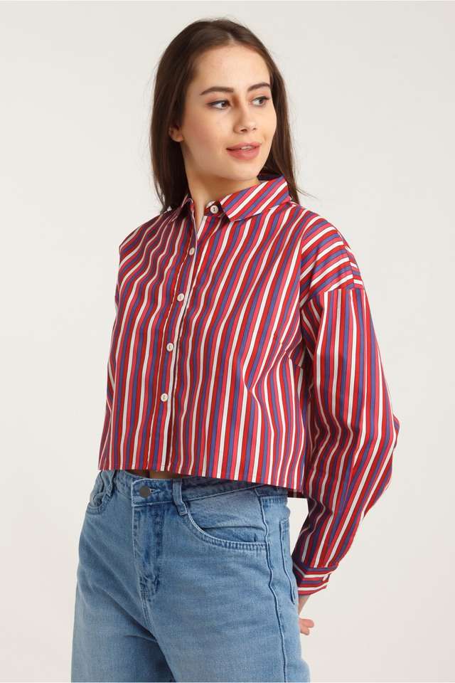 zink london Printed Collared Cotton Women Casual Wear Shirt-picture-36