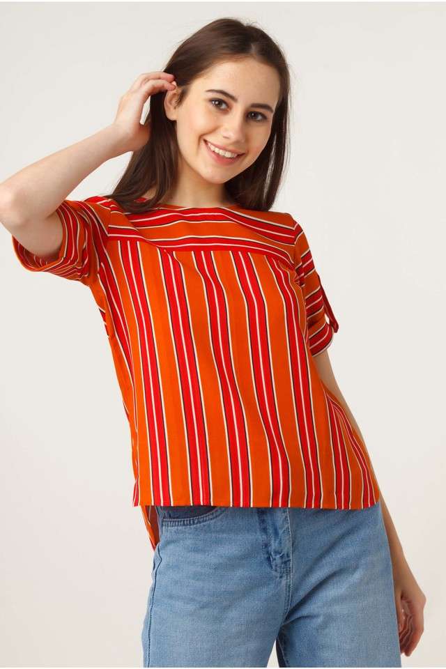 zink london Printed Polyester Round Neck Women Top-picture-17
