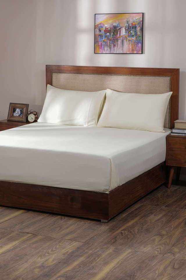 Vintage-Melina-Cream-King-Bed-Sheet-With-Pillow-Case