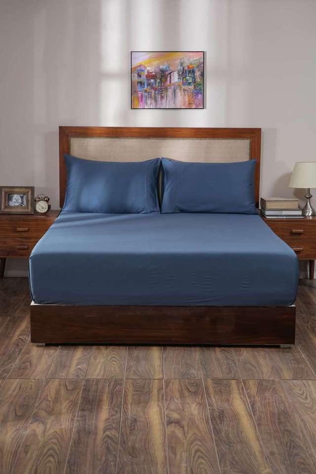 Vintage-Melina-Moon-Light-Blue-King-Bed-Sheet-With-Pillow-Case