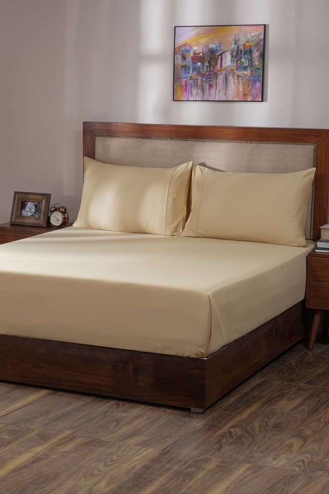 Vintage-Melina-Elan-Gold-King-Bed-Sheet-With-Pillow-Case