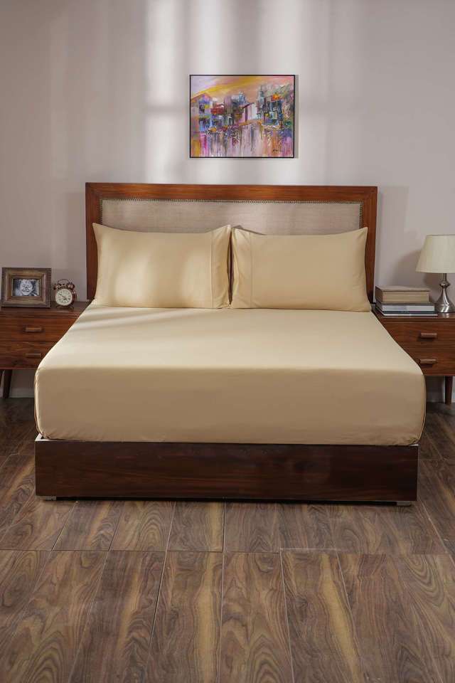 Vintage-Melina-Elan-Gold-King-Bed-Sheet-With-Pillow-Case