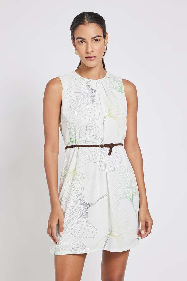 shoppers stop ladies dresses Buy Stop White Printed Round Neck Polyester Women's Maxi Dress