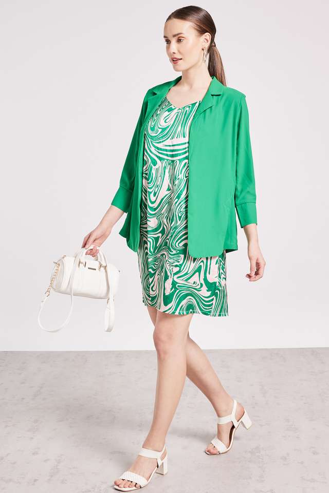 Solid-Polyester-Women-s-Blazer