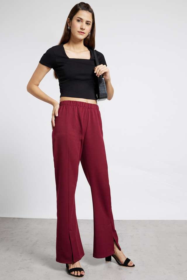 Solid-Regular-Fit-Polyester-Women-s-Casual-Wear-Pant