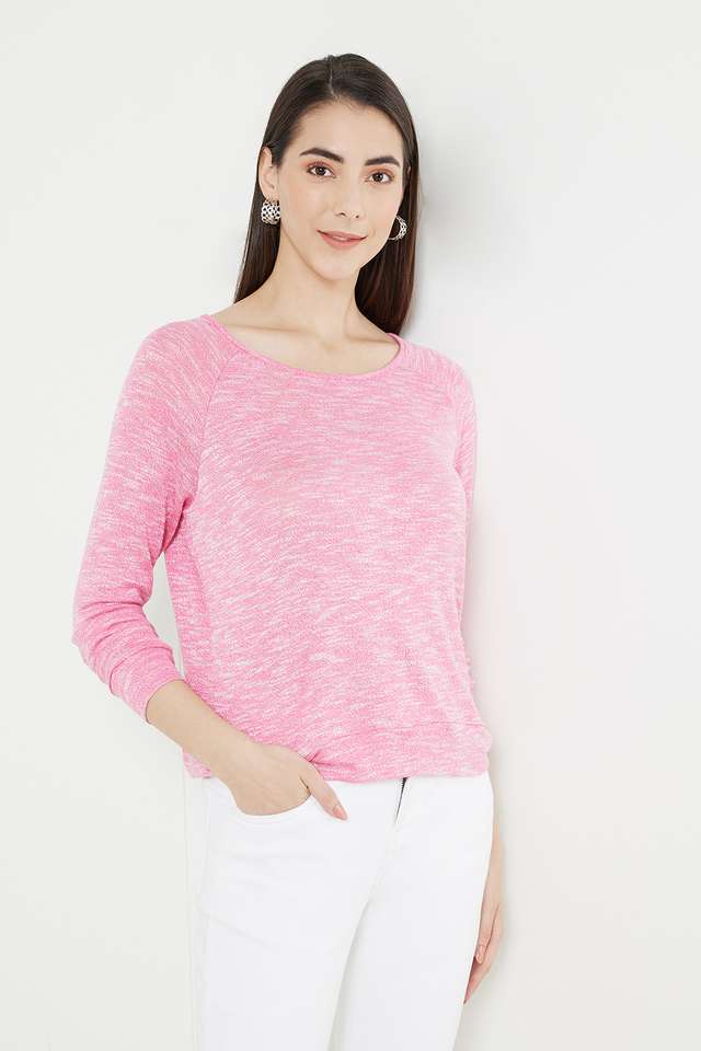 Solid-Polyester-Regular-Fit-Women-s-Top