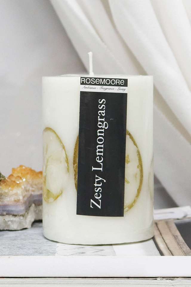 Zesty-Lemon-Scented-Pillar-Candle