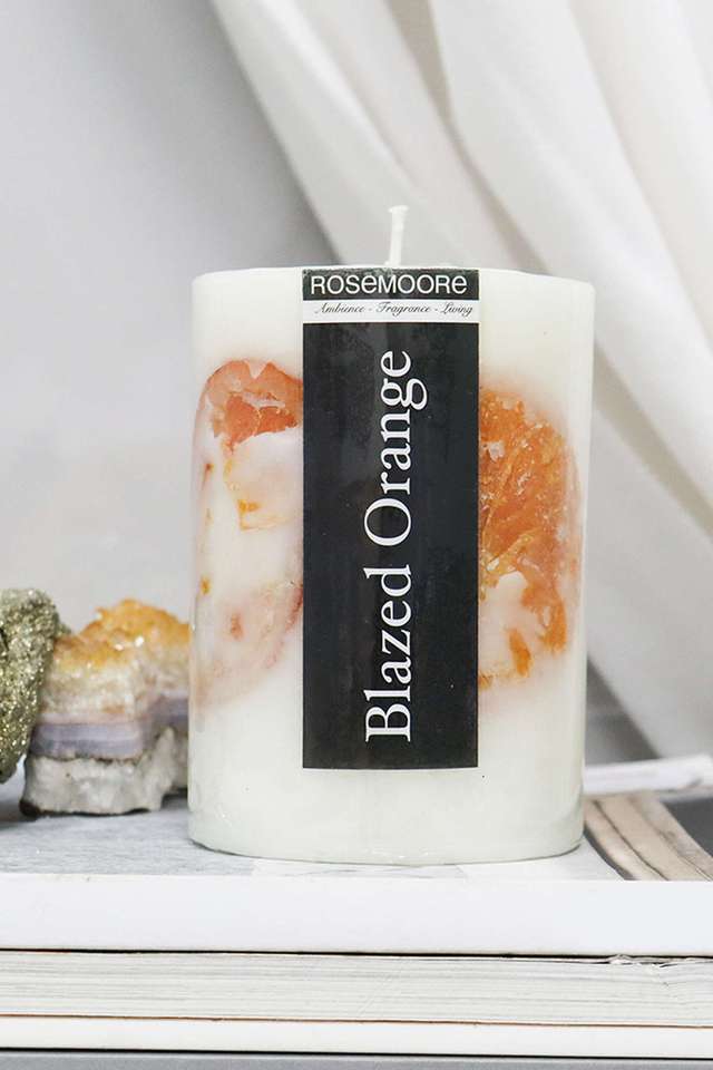 Blazed-Orange-Scented-Pillar-Candle
