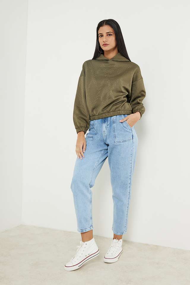Solid-Polyester-Women-s-Casual-Wear-Sweatshirt