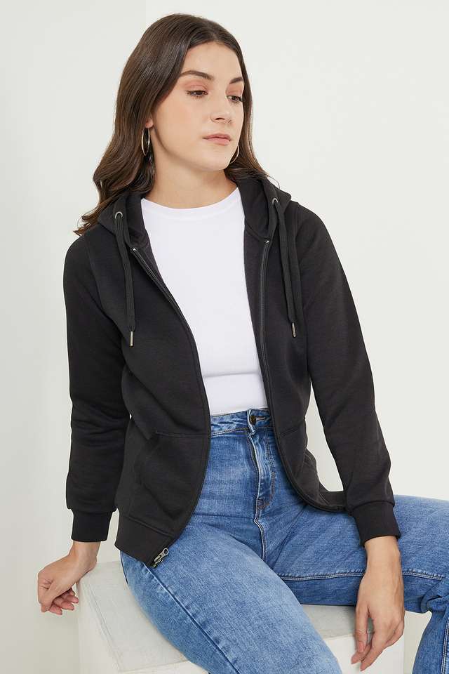 Solid-Hooded-Blended-Fabric-Women-Sweatshirt