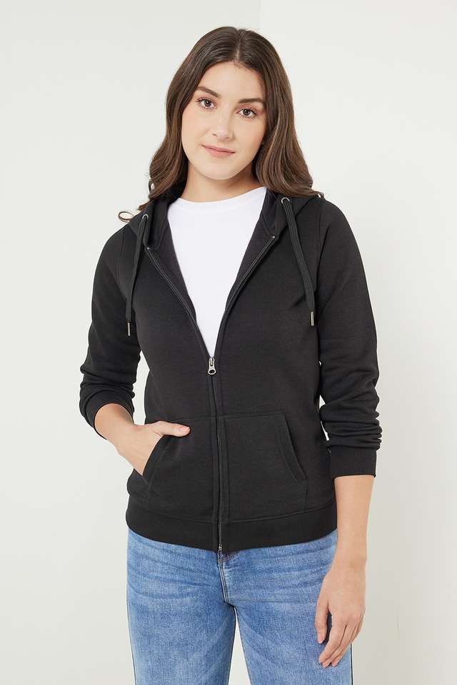 Solid-Hooded-Blended-Fabric-Women-Sweatshirt