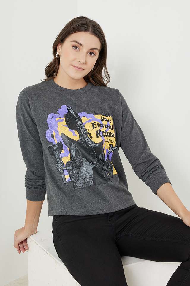 Printed-Round-Neck-Cotton-Women-Sweatshirt