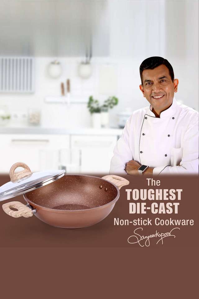 Duralife-Kadhai-with-Lid-24-cm-Copper