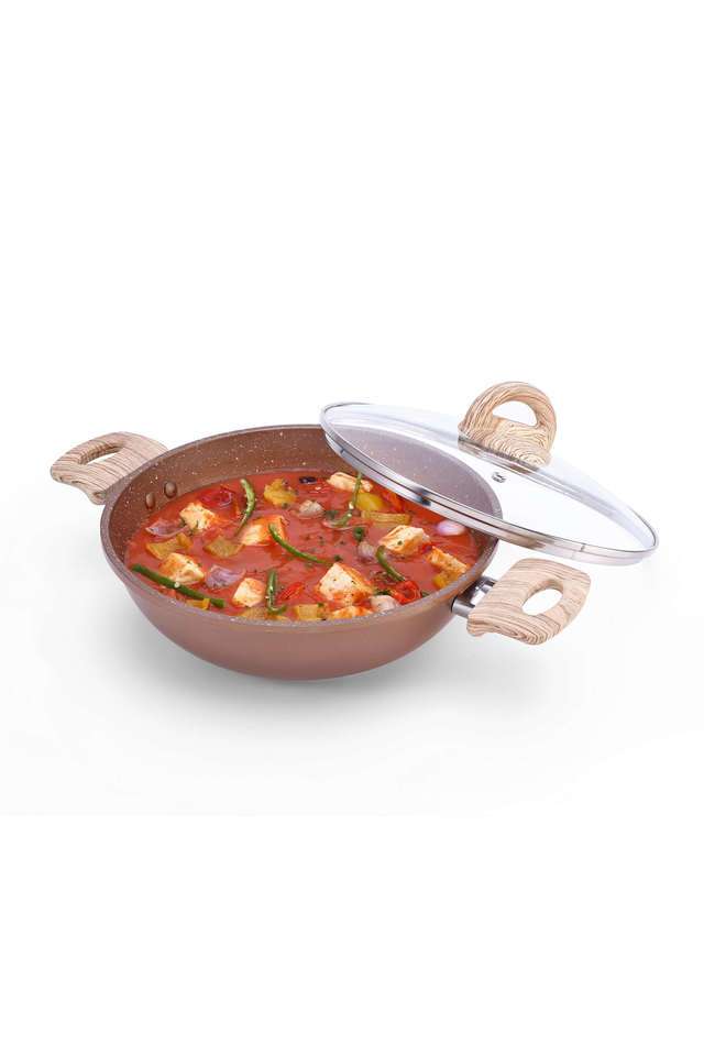 Duralife-Kadhai-with-Lid-24-cm-Copper